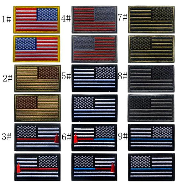 VP-178 Bundle 2 Pieces Embroidered US Flag tactical Patches Army patch American Flag moralePatches 3D Tactical USA National Flag Badge