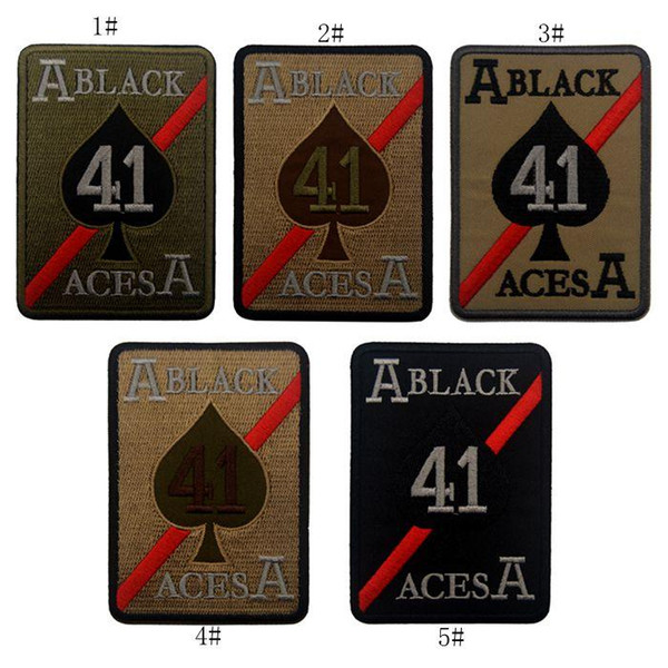 18VP-13 Hot sale A BLACK 41 Embroidery tactical patches with magic stick Armband patches Army patch can make customized logo