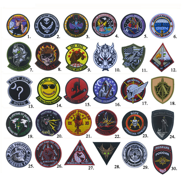 All kinds of Popular Tactical Morale Patch Emblem Hook & Loop Army Embroidery Badge Morale Embroidered Patch Appliques