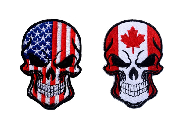 VP-230-1 Hot Halloween Skull patches embroidered tactical patches with magic stick US Flag Armband Army patch jacket/cap morale patch