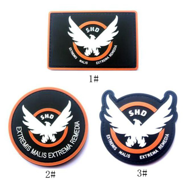 VP-51 High Quality PVC Morale Patches The Division SHD Wings Army patch with magic tape armband badge