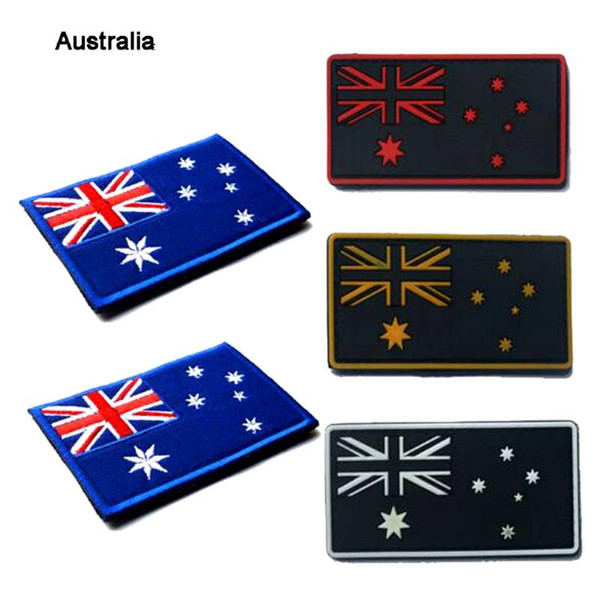 VP-165 Australian flag morale Patches Badge PVC Morale Patches Hook & Loop 3D AUS flag Army patch iron on tactical badges