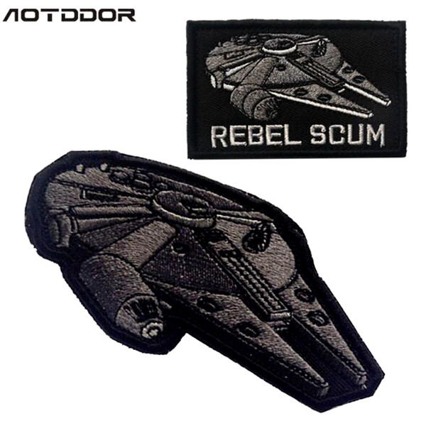 VP-127 3.15*2 inch 3D Embroidered patches REBEL SCUM Tactical Badge patches outdoor badges sew on patch Game patch