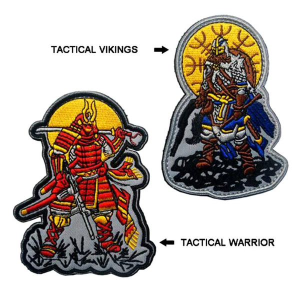 VP-193 high quality 3D Tactical Vikings Embroidered morale patches army Patch Tactical Warrior tactical Badge jacker Fabric Sticker