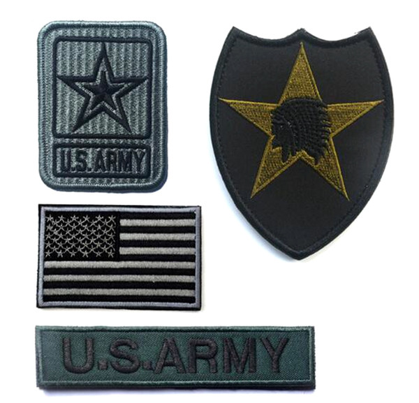 VP-118 4PCS a lot Embroidered patches US Army Airborne Tactical Isaf Attack Badge patches outdoor badges sew on patch