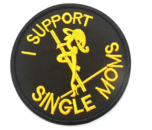 VP-42 High quality Tactical I support single mums Morale 3D Embroidered patches armband badge sew on patches/iron on patch