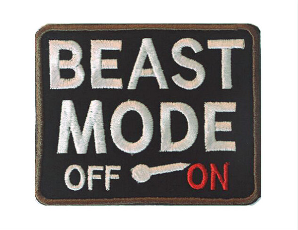 VP-32 3.5*2.76 inch Beast mode patches 3D embroidered patch morale badge armband with stickers armband cloth Tactical Patch Morale Patch