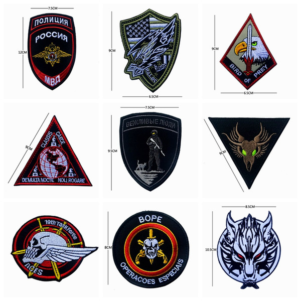 VP-218 Embroidery Tactical patches CLASSIS CAECE/Dragon with stick backing jackets biker special project Badges patch morale badge