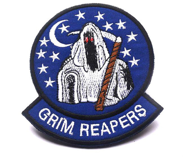 GPS-031 4*3.3 inch High quality 3D Patches THE 100 Grim Reapers Embroidered patches with magic tape armband badge garment accessories