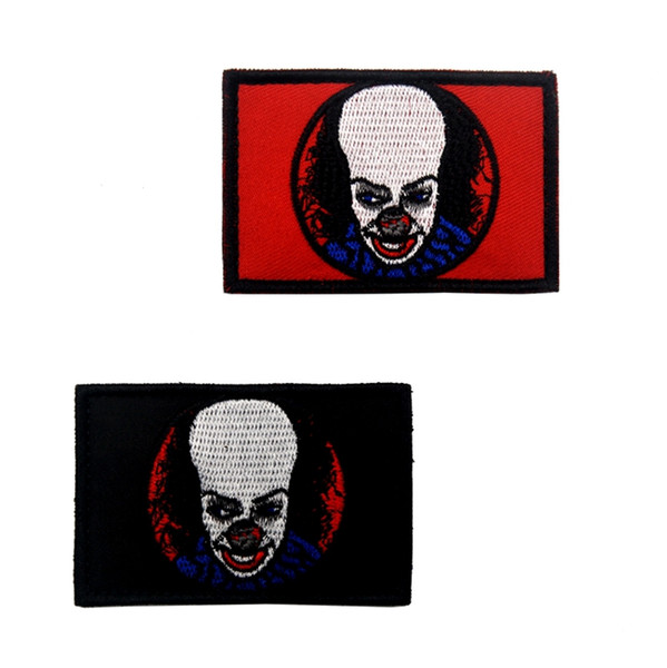 18VP-19 3D Clown cap badges Embroidered morale Pacthes Army patch with magic stick for jacket/cap morale patch