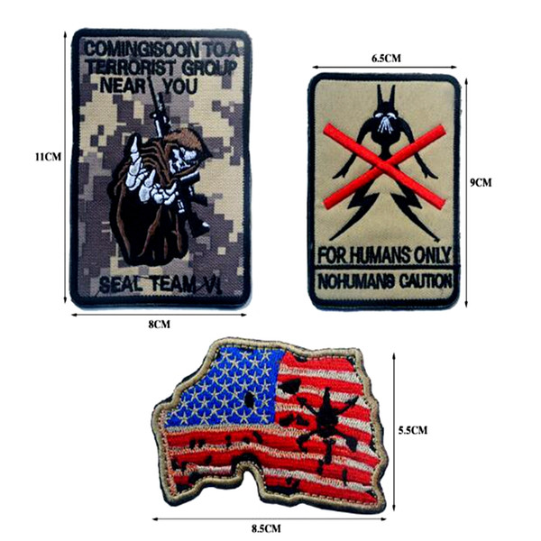 VP-141 exclusive High quality 3D Embroidered Patches with magic tape new four arrival armband badge garment accessories