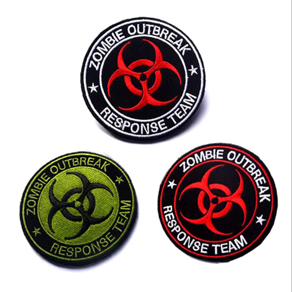 VP-126 3.15*3.15 inch 3D Embroidered patches Zombie Outbreak Tactical Badge patches outdoor badges sew on patch Game patch