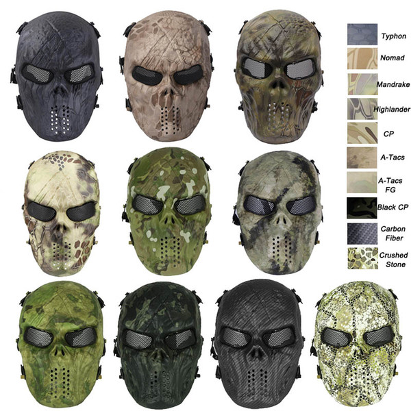 Airsoft Equipment Outdoor Shooting Sports Face Protection Gear Full Face Tactical Airsoft Camouflage Gost Skull Mask