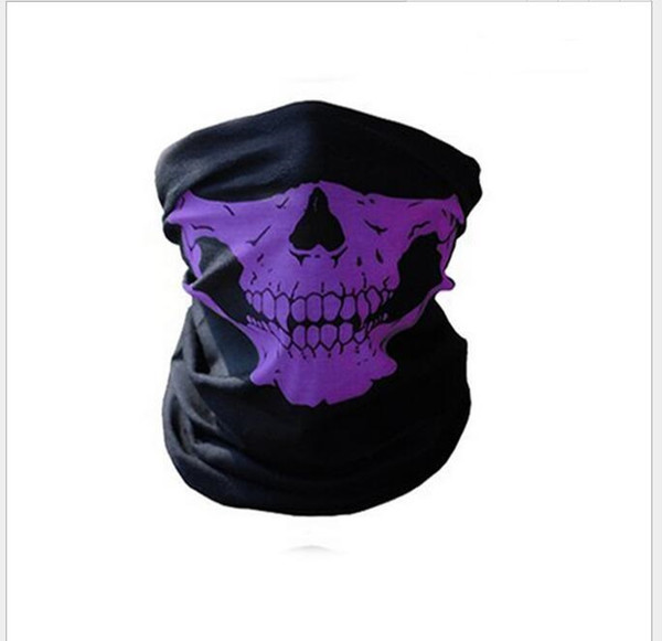 Skull Half Face Mask Scarf Bandana Bike Motorcycle Scarves Scarf Neck Face Mask Cycling Skull scarf halloween cosplay party scary masks