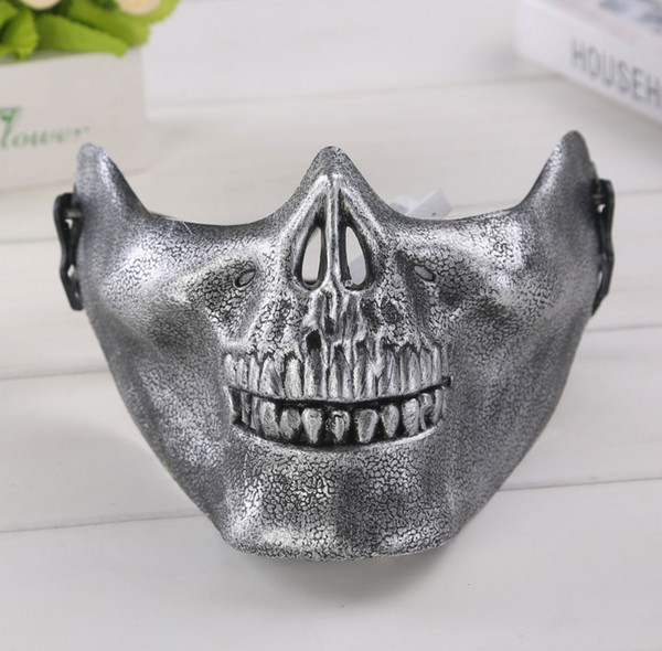 Lower Half Face Skull Horror Mask For Men Halloween Party Carnival CS Mask Multi Color Hot Sale NNA256