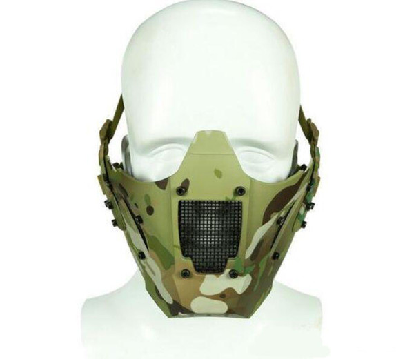 New arrival Tactical JAY FAST Module PDW Mesh Mask Half Face Mask Fit AF Helmet Camouflage