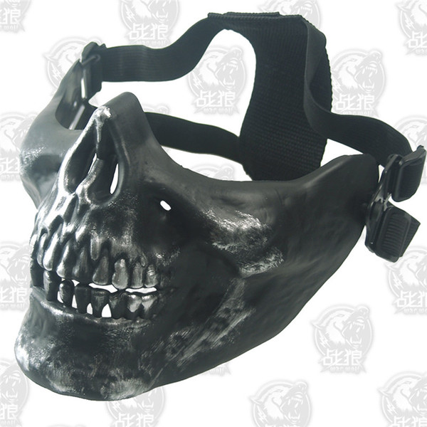 Ninja Masks Halloween half face CS protective mask horror mask outdoor field skull maskM576