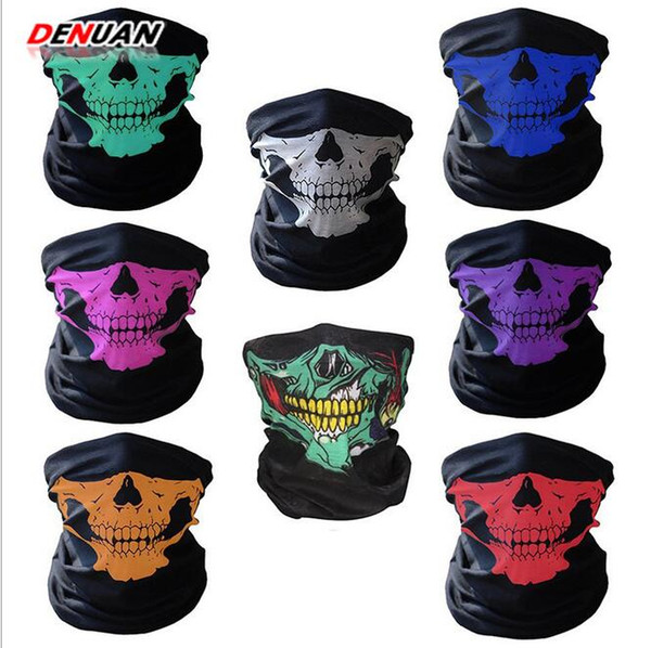 Skull Half Face Mask Scarf Bandana Bike Motorcycle Scarves Scarf Neck Face Mask Cycling Cosplay Ski Biker Headband sports masks