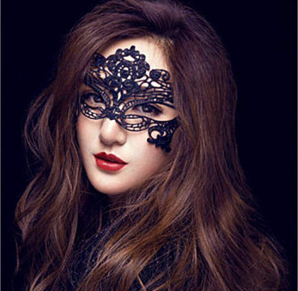 Halloween Sexy Masquerade Masks Black/White Lace Masks Venetian Half Face Mask for Christmas Cosplay Party Night Club/Ball Eye Masks