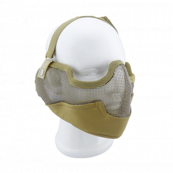 Top Quality Tactical face mask Generic Tactical Airsoft CS Game Protective Guard Mesh Metal Half Face Mask