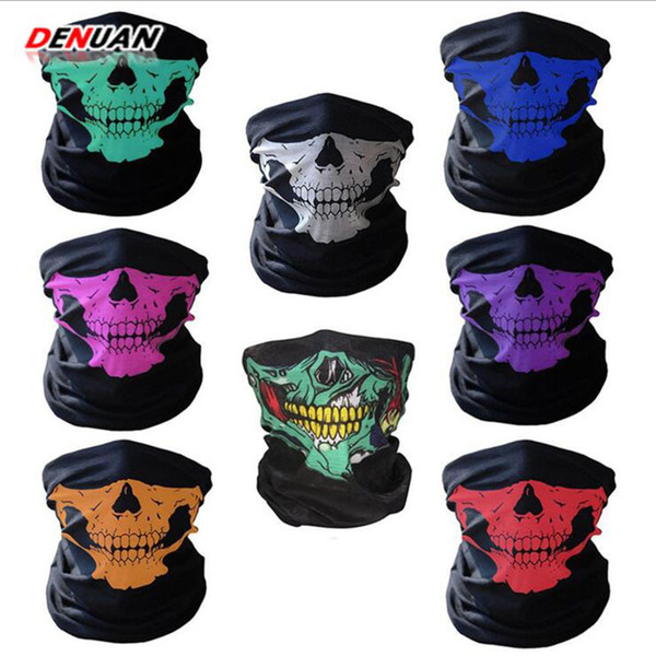 Skull Half Face Mask Scarf Bandana Bike Motorcycle Scarves Scarf Neck Face Mask Cycling Cosplay Ski Biker Headband