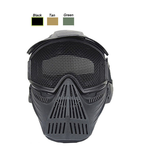 Outdoor Sport Equipment Airsoft Shooting Face Protection Gear Metal Steel Wire Mesh Full Face Tactical Airsoft Mask