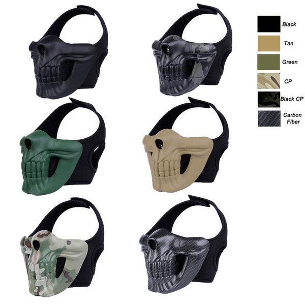 Outdoor Sport Equipment Airsoft Shooting Face Protection Gear Metal Steel Wire Mesh Half Face Skull Mask Tactical Airsoft Mask NO03-119