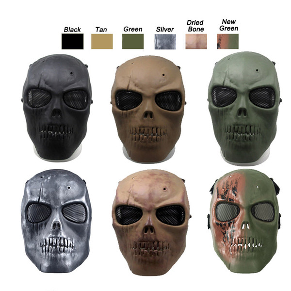 Outdoor Shooting Sports Equipment Face Protection Airsoft Gear Full Face Tactical Airsoft Horror Gost Skull Mask