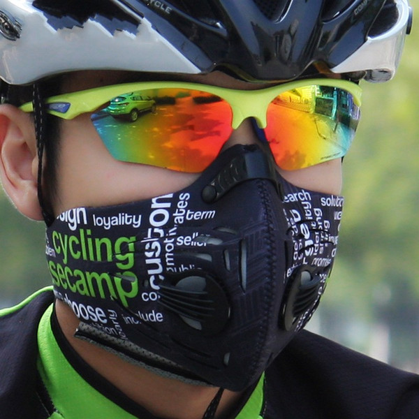 Half Face Mask Bicycle Accessoroes Basecamp Cycling Riding Dustproof Anti Pollution Windproof Bicycle Sports Activated Carbon Outdoor 25bs V