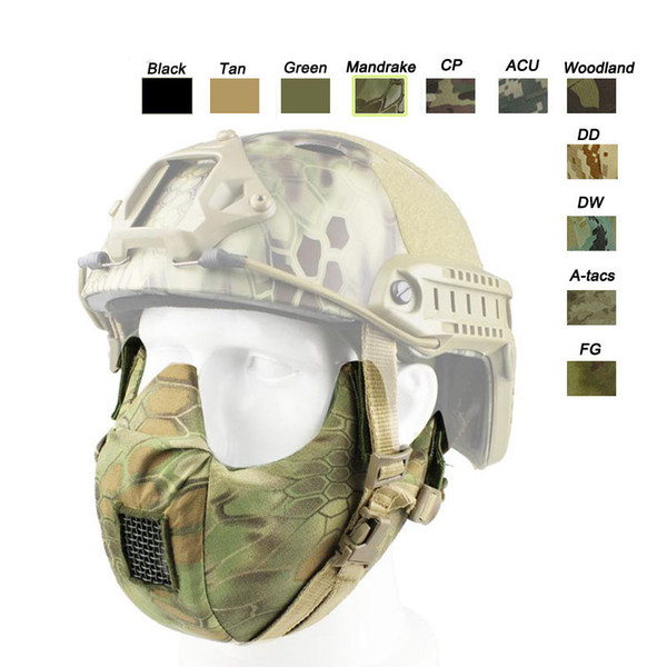 Outdoor Shooting Sports Face Protection Gear V5 Metal Steel Wire Mesh Half Face Tactical Airsoft Mask