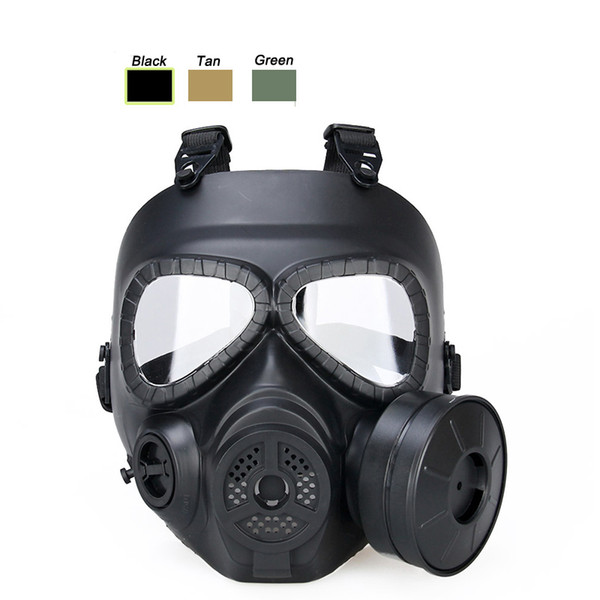 Airsoft Paintball Shooting Face Protection Gear Full Face Tactical PC Lens Paintball Mask with Air Filtration Fan