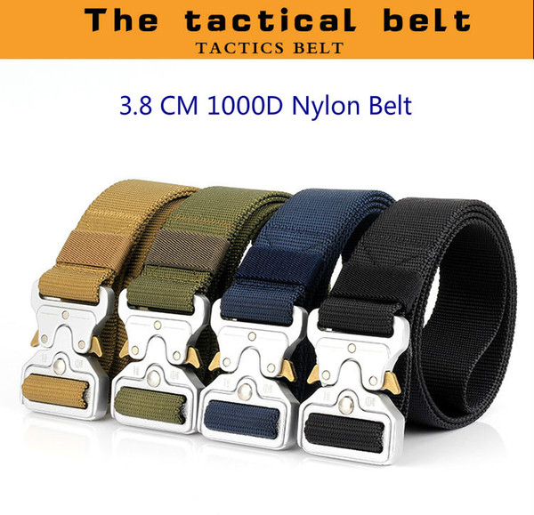 2018 New High Quality Fashion Cheap 1000 D True Army Nylon Outdoor Tactical Duty Training Waist Belt with Quick Release Cobra Alloy Buckle