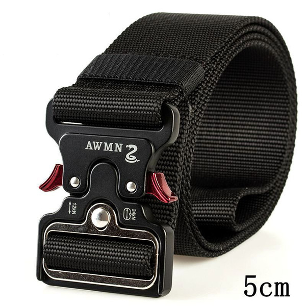 Tactical Belts Nylon Waist Belt with Metal Buckle Adjustable Heavy Duty Training Waist Belt Hunting Accessories