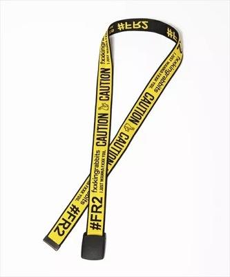 FR2 Caution Long Belt Japan Roller Coaster BELT Metal Button Unisex Hip Hop Swag Brand Men Women Belt Fxxking Rabbits