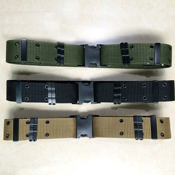 2017 New Adjustable Sports Tactical Belt S-type Combat Seat Inner Belt Casual Canvas Belt Three-color M329