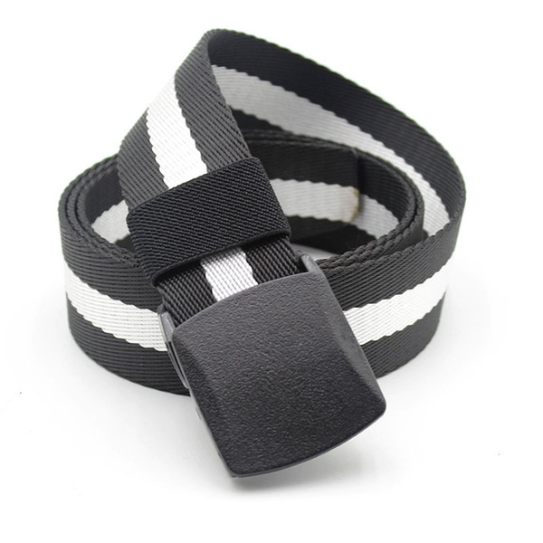 3 PCS Thick Nylon Waistband Casual Outdoor Belt Male Hypoallergenic Over Security Belt Without Iron Ccolor Random