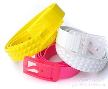 Children's Belt Iron Free Anti Metal Allergy Silicone Color Belt