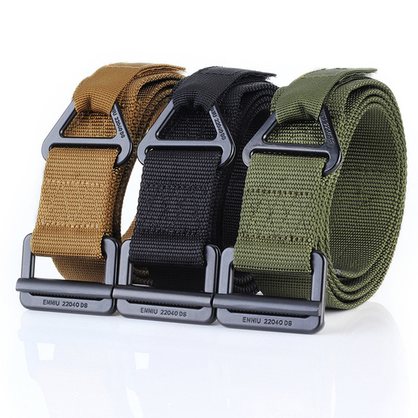 ENNIU New Cheap Black Hawk Combat Tactical Canvas Rescue Duty Belt Outdoor Tactical Drop Strap Leisure Nylon Quick-dry Waist Belt