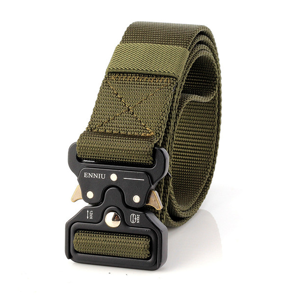 2017 New Fashion 3.8 CM Unisex Army Tactical Waist Belt Jeans Male Casual Canvas Webbing Nylon Duty Belt,Can be custom-made logo