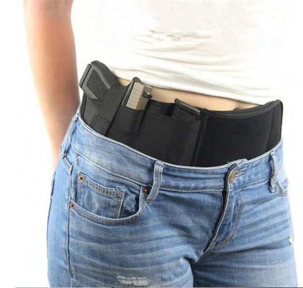 Multi - function elastic waist seal invisible belt thickening Tactical composite multifunction belt Recoil holster with elastic holster