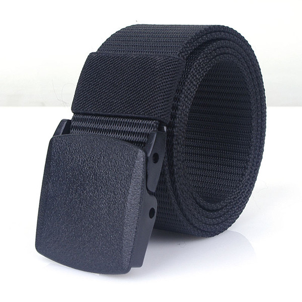 POM quick dry smooth buckle men's belt imitation nylon canvas non-metal tactical belt