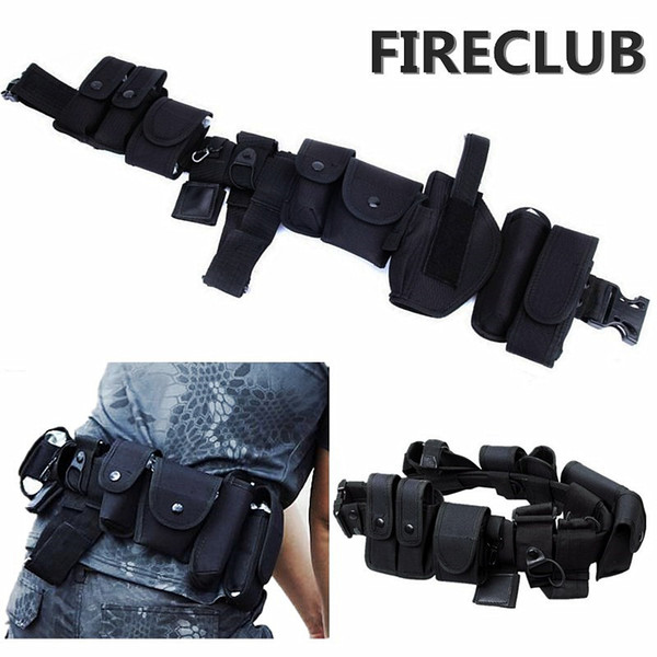 FIRECLUB Tactical Waist Belt Equipment Gun Holsters Pouch Case Police Security Guard SWAT Utility Kit Law Enforcement