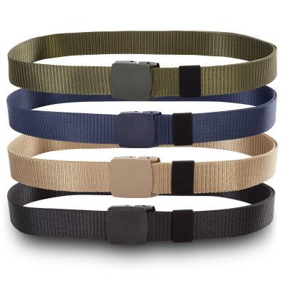 120cm/3.8cm Automatic Buckle Nylon Belt Male Army Tactical Belt Mens Waist Canvas Belts Cummerbunds High Quality Strap