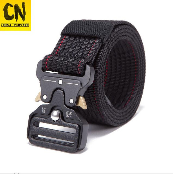 Best quality male strap 4ft 1.25m Mens Tactical Belt Nylon Belt Outdoor multifunctional Training Belt Combat Belts Sturdy Waistban