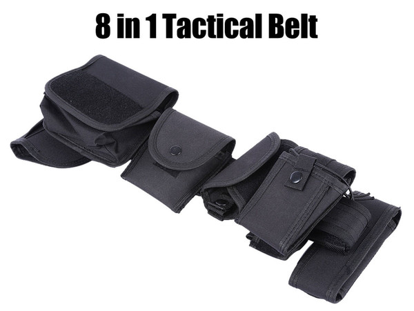 Multifunctional Tactical Army Belt with Pistol Interphone Pouch Cummerbund Nylon material, high-grade, water resistant and durable