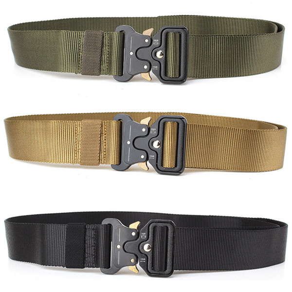 Outdoor Equipment Tactical Training Belt Black/Army Green/Brown Multi-function Nylon Alloy Buckle Safety Clasp