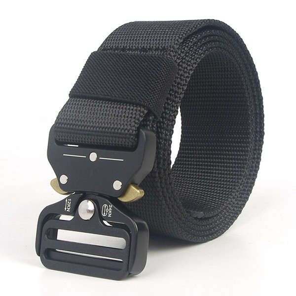 wholesale black outdoor man canvas army combat cobra tactical belt buckle