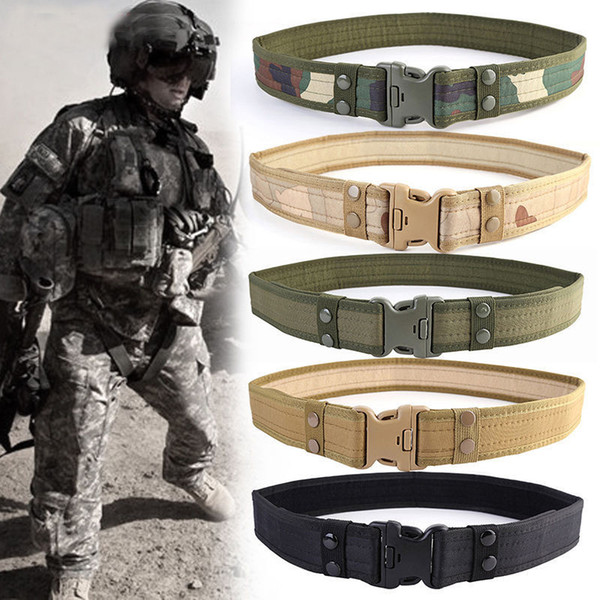 2 Inch Tactical Adjustable Belt Outdoor Hiking Climbing Hunting Load Bearing Utility Waistband Waist Support Belt