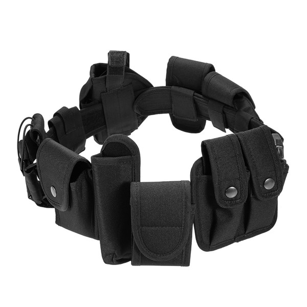 Lixada Outdoor Men Belt Multi-function Tactical Belt Security Militar Duty Utility Belt Equipment with Pouches Holster Gear