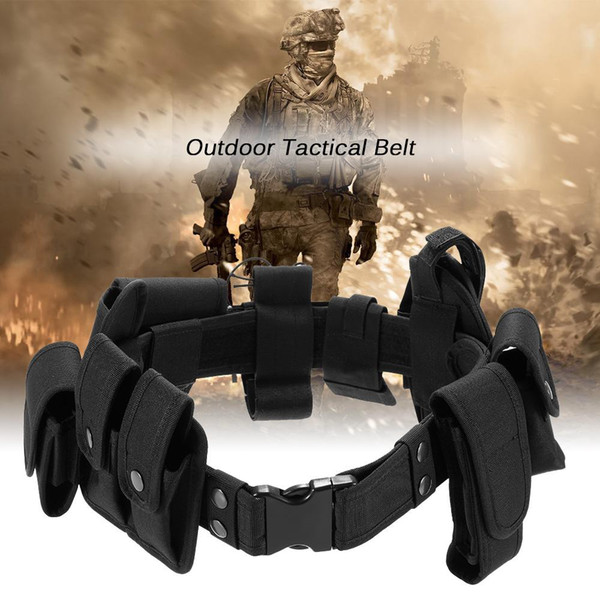 Outdoor Men Belt Multi-function Tactical Belt Security Militar Duty Utility Belt Equipment with Pouches Holster Gear Outdoor Equipment